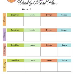 Meal Plan with Macronutrient Tracker