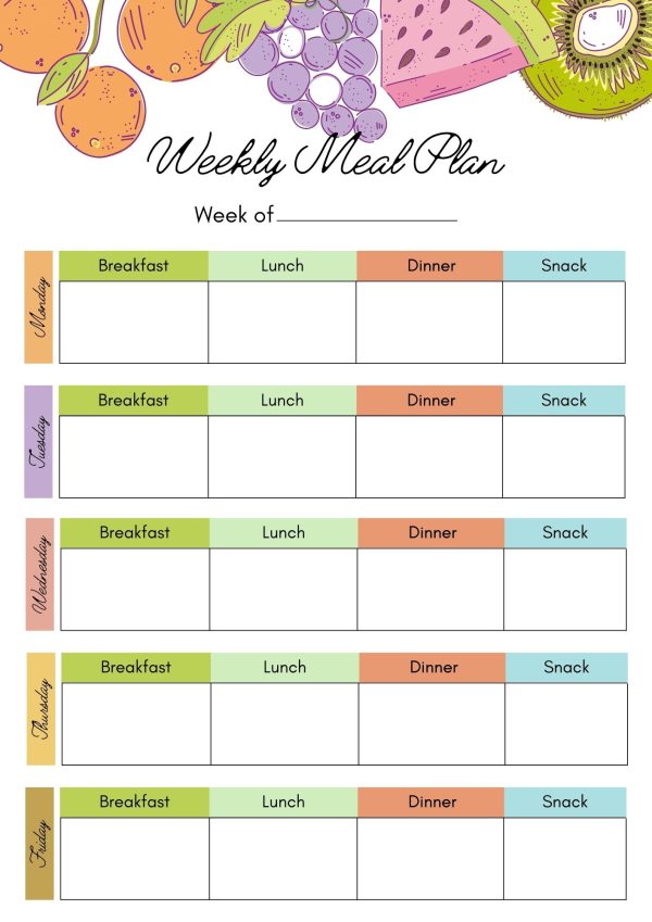Meal Plan with Macronutrient Tracker