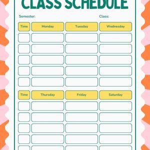 Class Schedule Planner