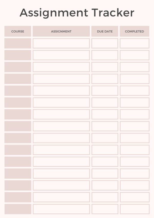 Assignment Tracker