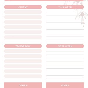 Brain Dump Sheet